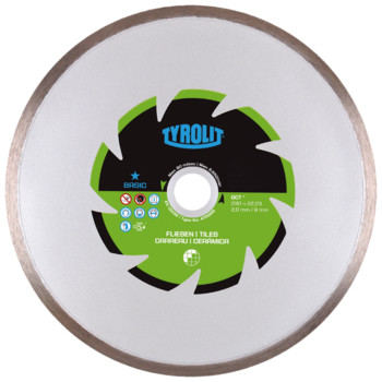 Disque diamant carrelague - sciage électro-portatif 230x2x22,23 BASIC TYROLIT - 475986