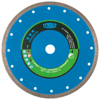 Disque diamant Grès cérame pour scies surtable diam. 180x1,4x35 PREMIUM TYROLIT - 639566