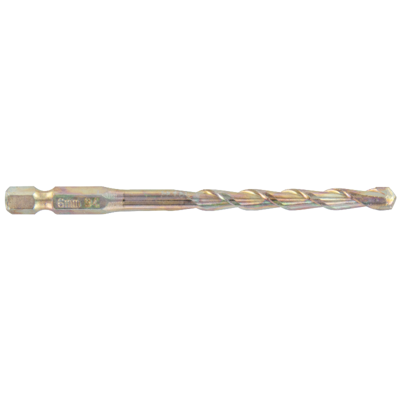 Foret bétons Shock Serie -Queue hexagonale monobloc (Blister) / L: 120 Ø: 10 TIVOLY - 10901621000