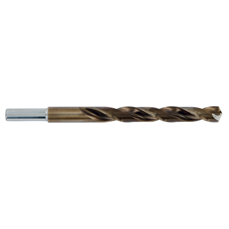 Foret métaux TC HSS-E5 -Revêtu GOLD -DIN338 -h8 -3xd -Pointe en croix -Queue réduite Ø: 18 L: 191 TIVOLY - 11455611800