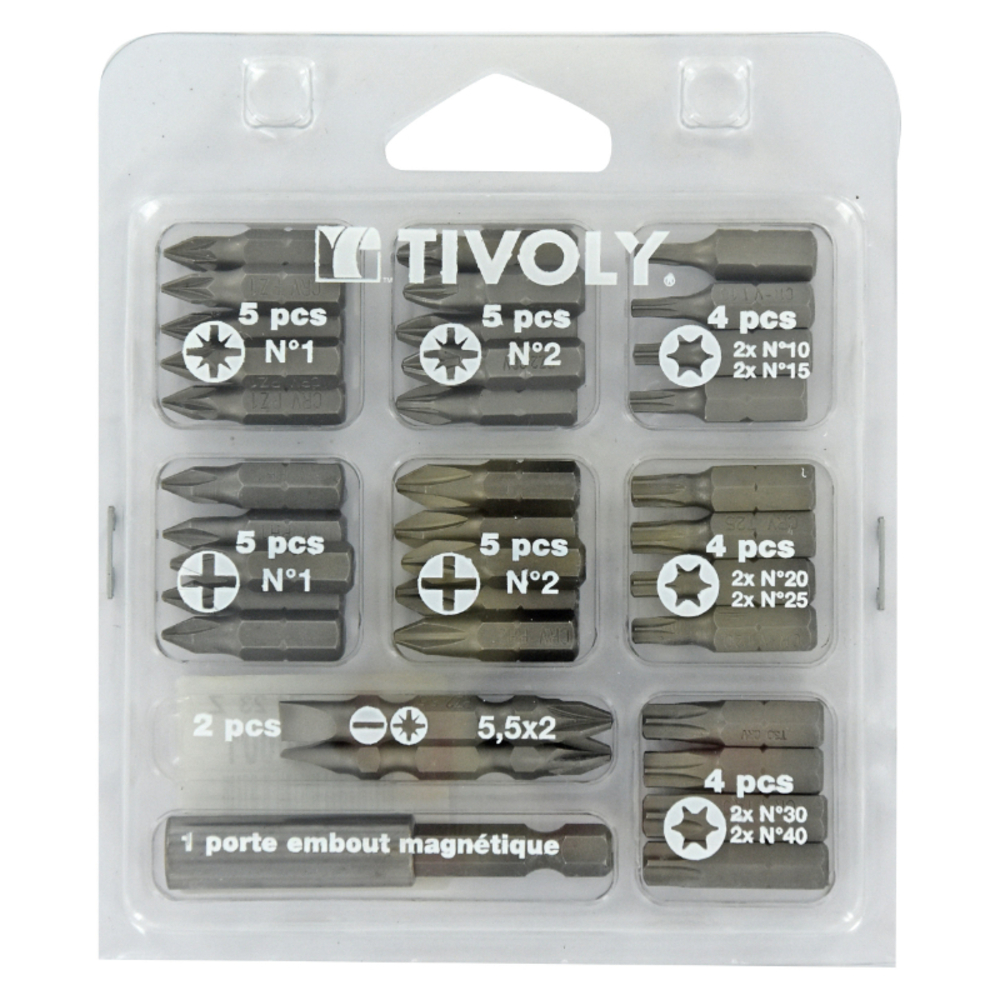35 pièces- 10 embouts + 1 porte-embout TIVOLY - 11501560001