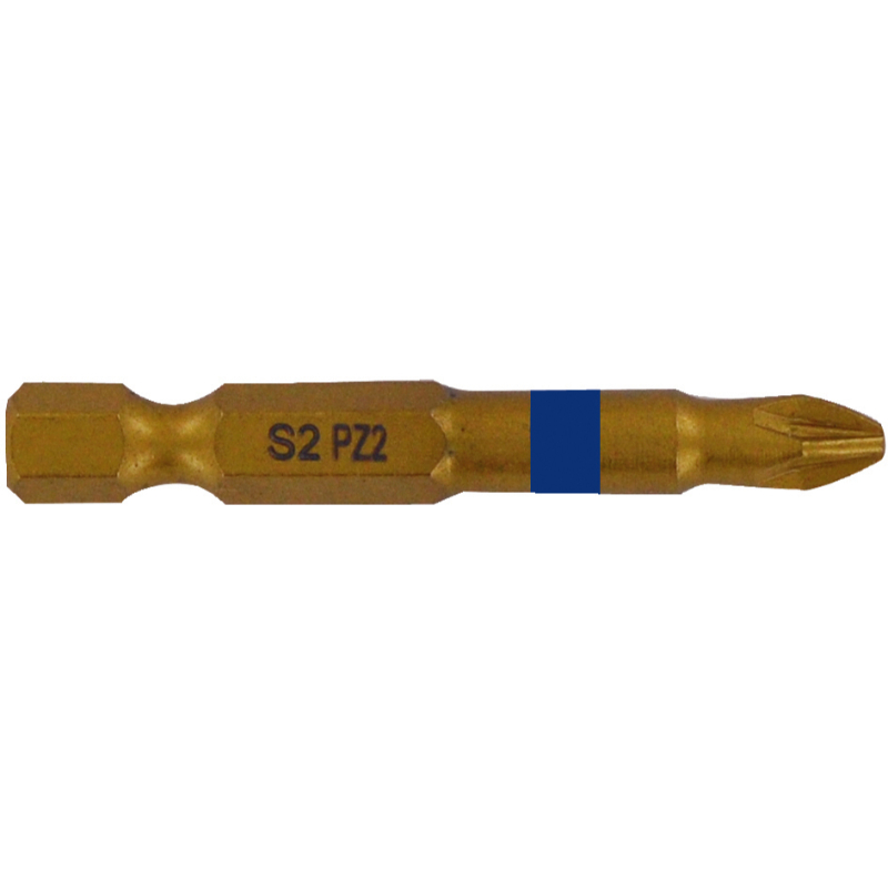 Embout de vissage -Torsion TiN -Pour vis Pozidriv (Blister) N°: N1-2-3 / L: 50 TIVOLY - 11522720001