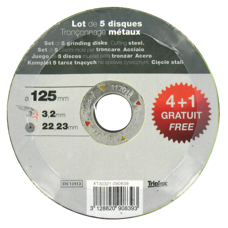 Disque à tronçonner -Gamme Économique -Pour le métal / Ø: 115 / Ep: 3.2 TIVOLY - XT30321090837