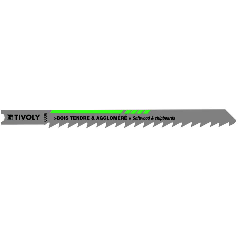 Lame de scie sauteuse -Pour bois tendre et aggloméré -Attache U / L: 100 / H: 75 / Droite TIVOLY - XT505320036