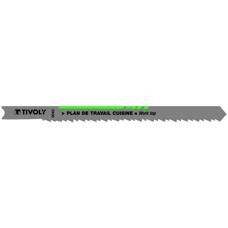 Lame de scie sauteuse -Pour plan de travail -Attache U / L: 100 / H: 75 / Droite TIVOLY - XT505320042