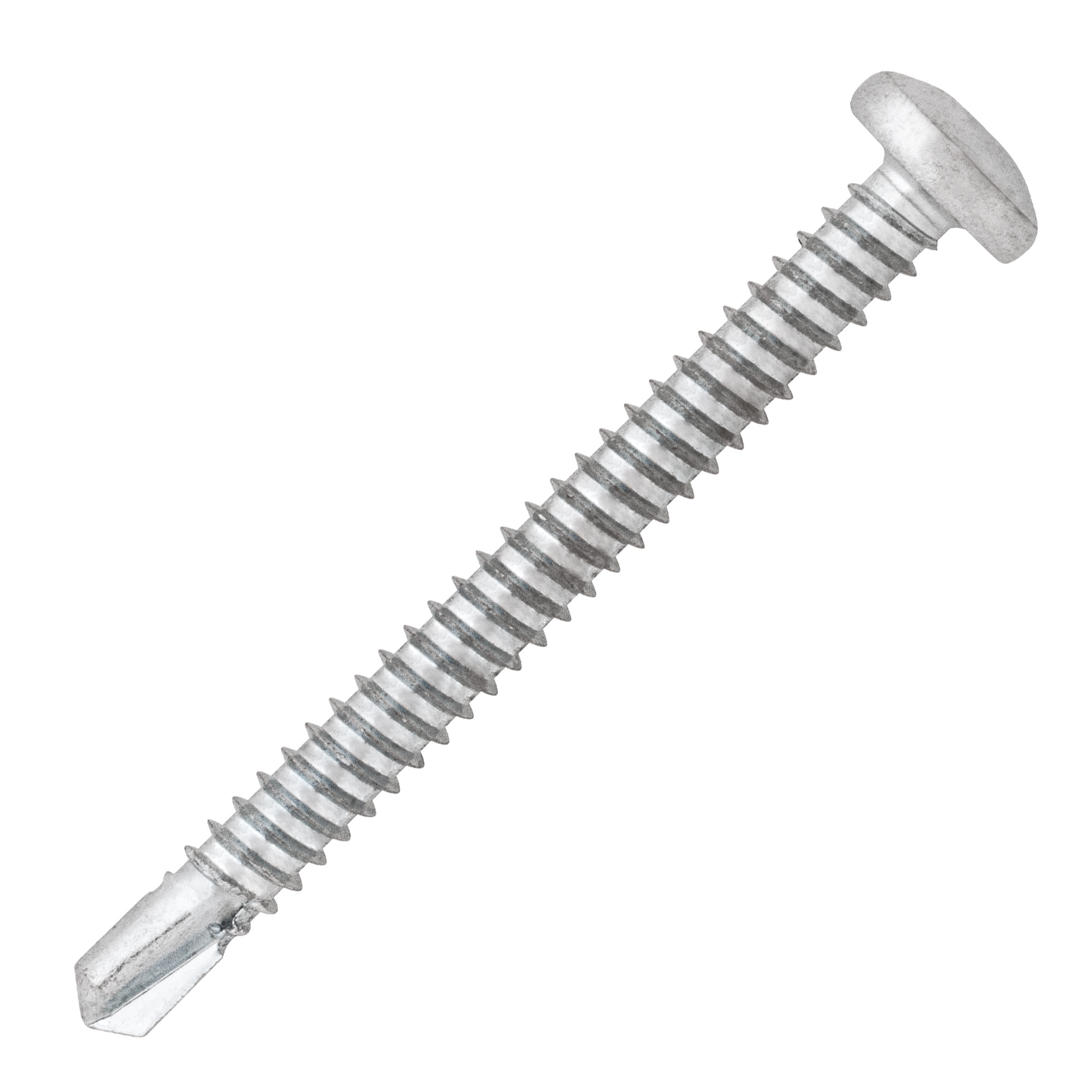 6 vis autop. acier zingué blanc - tête cylindrique - SQ- Ø4,8x32mm - SCELL-IT - TCQ48032-B25