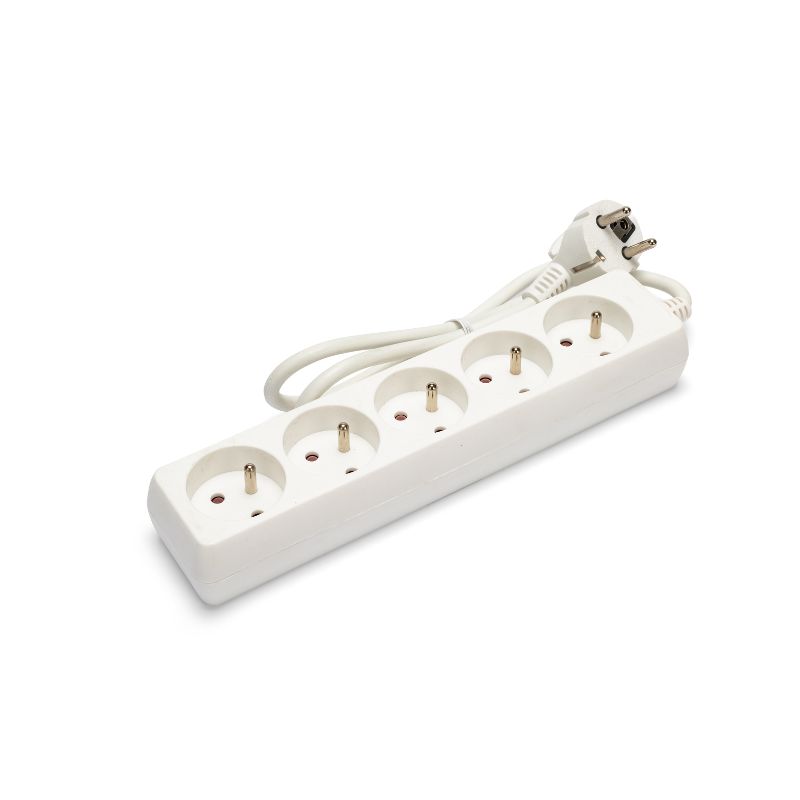 Bloc multiprise 5 prises 16A avec câble 1m - VELAMP - MULTIP-FR-5