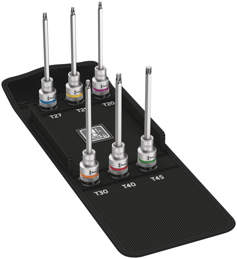 Jeu de douilles à embout avec fonction de retenue 8767 C TORX HF 2 WERA - 05004211001