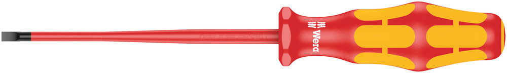 Tournevis VDE isolé pour vis à fente, avec lame à diamètre réduit 160 iS 0,6 x 3,5 x 100 mm WERA - 05006440001