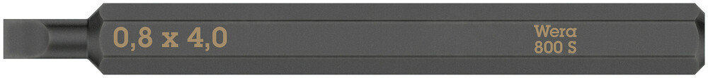 Embouts pour vis à fente 800 S 0,8 x 4,0 x 70 mm Wera - 05018140001