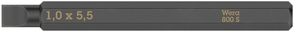 Embouts pour vis à fente 800 S 1,0 x 5,5 x 70 mm Wera - 05018141001