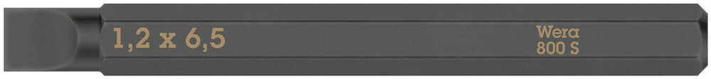 Embouts pour vis à fente 800 S 1,2 x 6,5 x 70 mm Wera - 05018142001