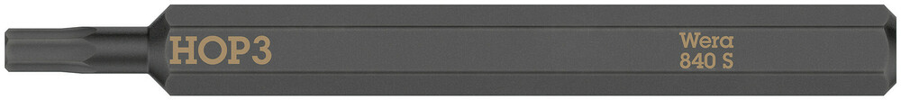 Embout standard extra rigide à 6 pans creux 840 S Hex-Plus 3,0 x 70 mm Wera - 05018150001