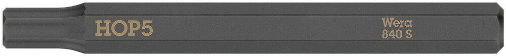 Embout standard extra rigide à 6 pans creux 840 S Hex-Plus 5,0 x 70 mm Wera - 05018152001
