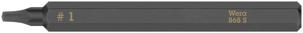 Embout standard extra rigide p.vis carrée 868 S # 1 x 70 mm Wera - 05018171001