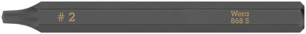 Embout standard extra rigide p.vis carrée 868 S # 2 x 70 mm Wera - 05018172001