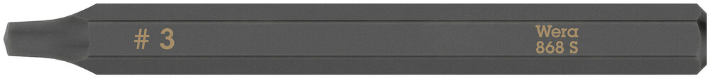 Embout standard extra rigide p.vis carrée 868 S # 3 x 70 mm Wera - 05018173001