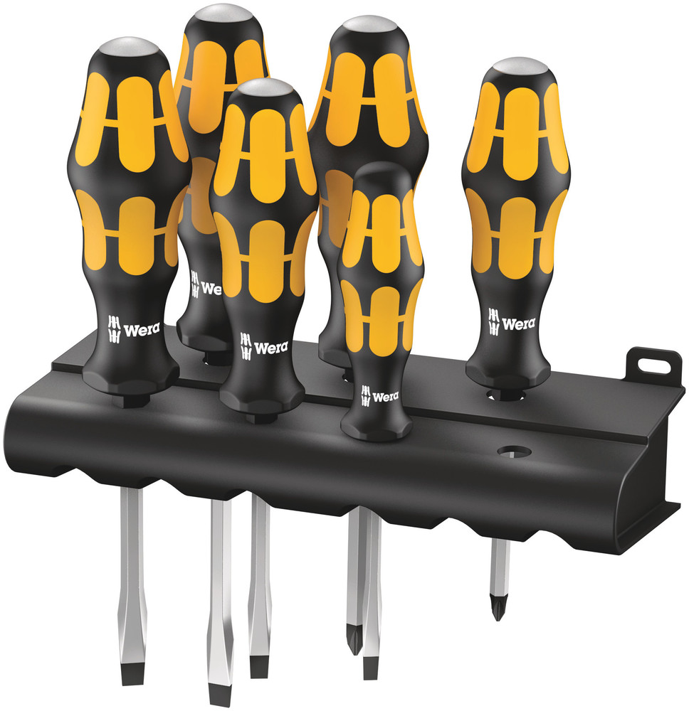 Jeu de tournevis Kraftform Wera : le tournevis-burin + Rack 932/918/6 WERA - 05018287001
