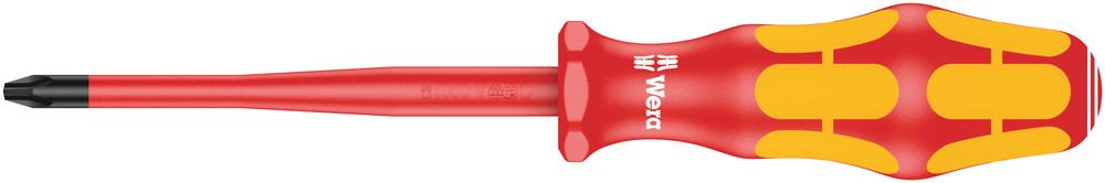 Tournevis VDE isolé pour vis cruciformes, avec lame à diamètre réduit 162 iSS PH 2 x 100 mm WERA - 05020133001