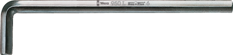 Clés mâles coudées, syst. métrique, chromées 950 L Hex-Plus 10,0 WERA - 05021640001