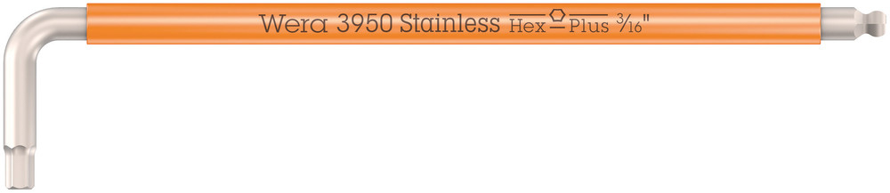 Clés mâles coudées,syst. impérial,acier inoxydable 3950 SPKL Multicolour Hex-Plus 3/16