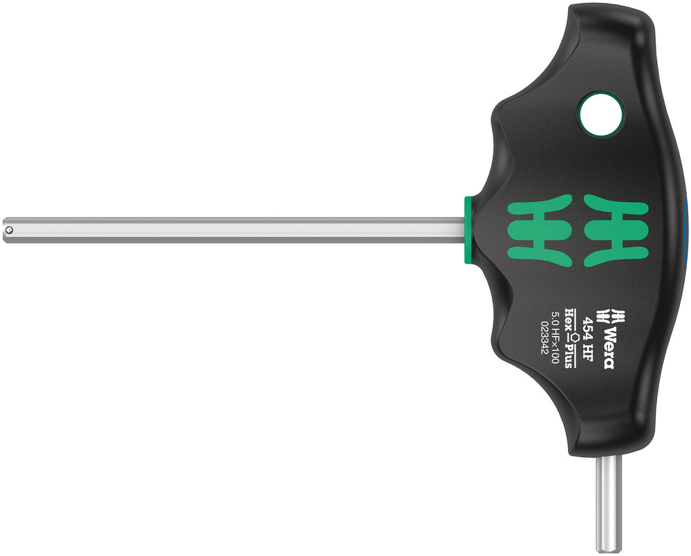 Tournevis hexagonal en T Hex-Plus avec fonction de retenue 454 Hex-Plus HF 5 x 100 mm WERA - 05023342001
