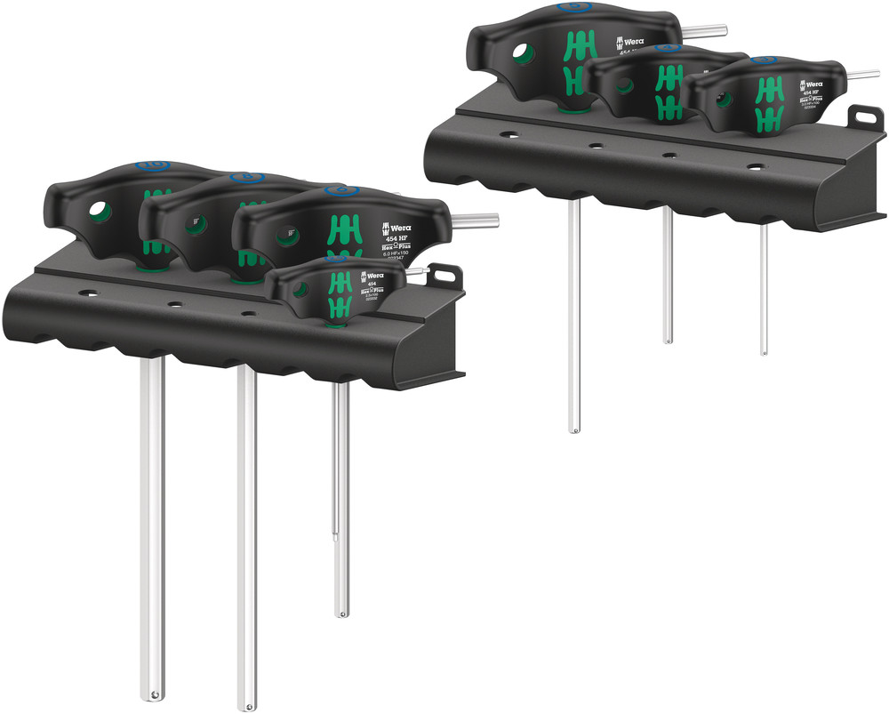 Set 1 Jeu de tournevis Hex-Plus à manche en T avec fonction de retenue 454/7 HF Set 1 WERA - 05023450001