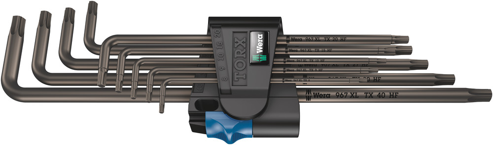 Clés mâles coudées avec fonction de retenue, version longue 967/9 TORX XL HF 1 WERA - 05024450001