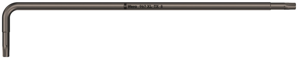 Clés mâles coudées avec fonction de retenue, version longue 967 XL HF TORX 8 WERA - 05024451001