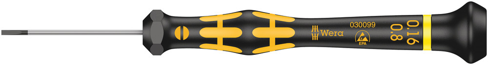 Tournevis Kraftform Micro pour vis à fente 1578 A ESD Micro 0,16 x 0,8 x 40 mm WERA - 05030099001