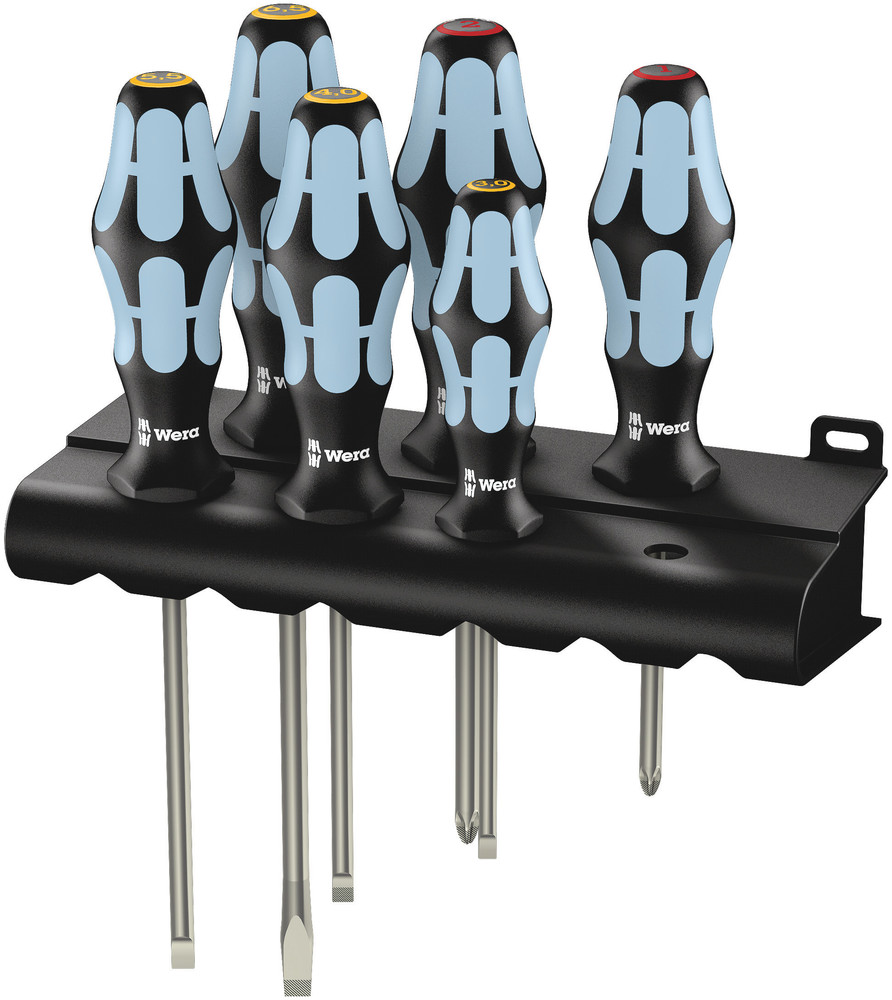 Jeu de tournevis, acier inoxydable + Rack 3334/6 WERA - 05032060001