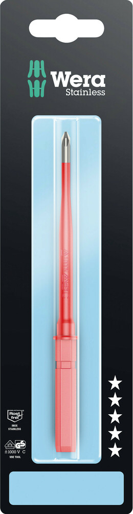 Lame interchang. isol., diamètre réd.,inox, PZ Kraftform Kompakt VDE 3065 iS PZ 1 x 154 mm SB Wera - 05033655001