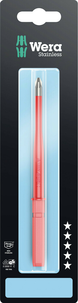Lame interchang. isol., diamètre réd.,inox, PZ Kraftform Kompakt VDE 3065 iS PZ 2 x 154 mm SB Wera - 05033656001