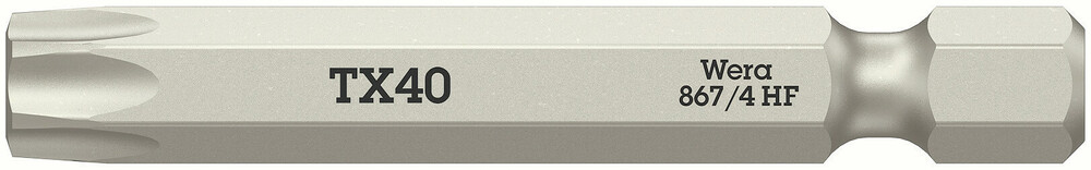 Embout avec fonction de retenue pour vis TORX 867/4 TORX HF 40 x 50 mm Wera - 05060511001
