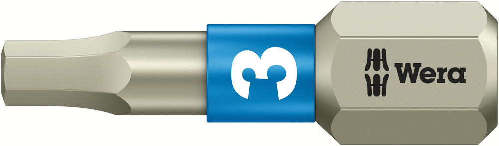 Embouts Hex-Plus, acier inoxydable 3840/1 TS Hex-Plus 3,0 x 25 mm WERA - 05071073001