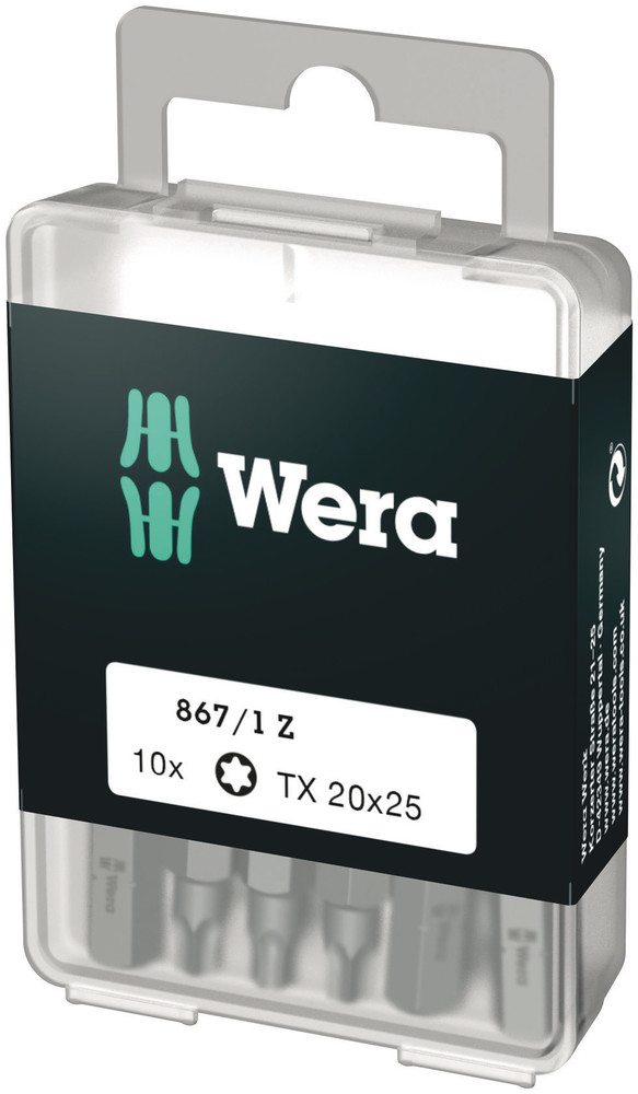 Embouts TORX® DIY 867/1 Z TORX 20 x 25 mm DIY-Box WERA - 05072408001