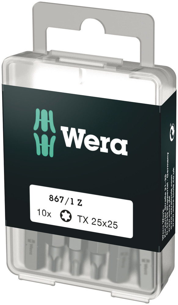 Embouts TORX® DIY 867/1 Z TORX 25 x 25 mm DIY-Box WERA - 05072409001