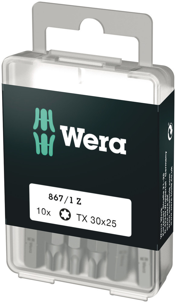 Embouts TORX® DIY 867/1 Z TORX 30 x 25 mm DIY-Box WERA - 05072411001