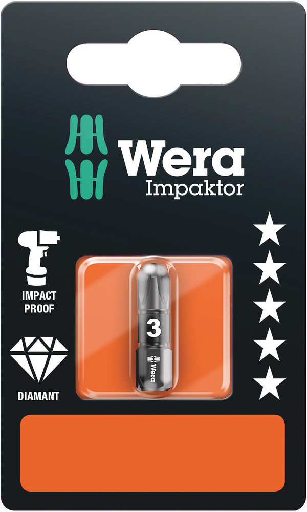 Embouts IMP DC SB Impaktor 855/1 IMP DC PZ 3 x 25 mm SB WERA - 05073922001