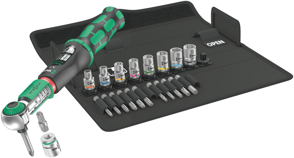Clé dynamomé. +douilles+housse textile Safe-Torque A 2 Set 1 Wera - 05075832001