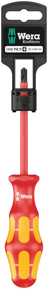 Tournevis isolé pour vis PlusMinus (Phillips/à fente) 162 i PH/S # 2 x 100 mm Hang-Tag WERA - 05100020001