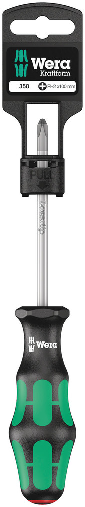 Tournevis pour vis Phillips 350 PH 2 x 100 mm Hang-Tag WERA - 05100052001