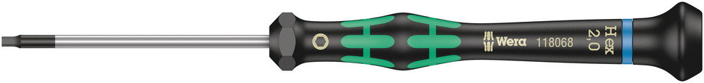 Tournevis électronicien pour vis six pans creux 2054 Hex-Plus 2,0 x 60 mm WERA - 05118068001