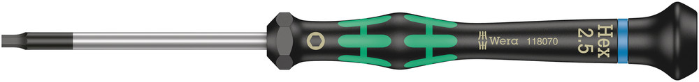 Tournevis électronicien pour vis six pans creux 2054 Hex-Plus 2,5 x 60 mm WERA - 05118070001