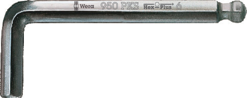 Clés mâles coudées, syst. métrique, chromées 950 PKS Hex-Plus 2,5 WERA - 05133152001