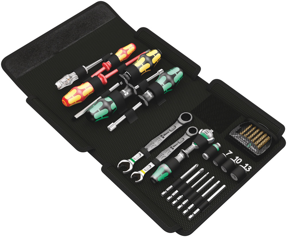 Jeu d'outils sanitaires pour plombier WERA 25 pièces KK SH 1 - 05135927001