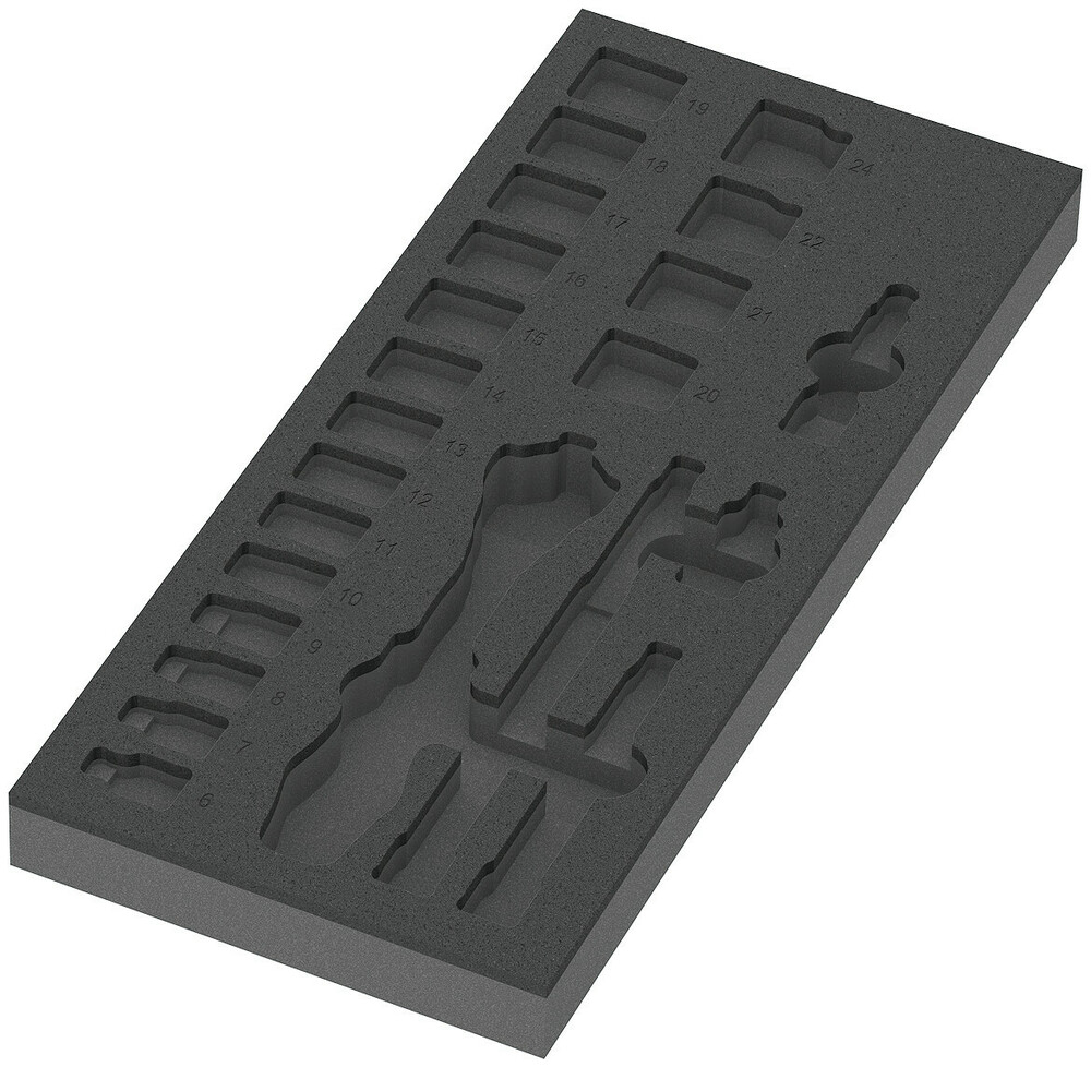 Pièce de rechange, sans outils 9821 Insert en mousse p.j. cliquet 8000 B Zyklop Wera - 05137321001