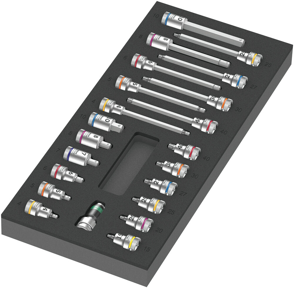 Jeu de douille-embouts Zyklop 22 pièces, 3/8