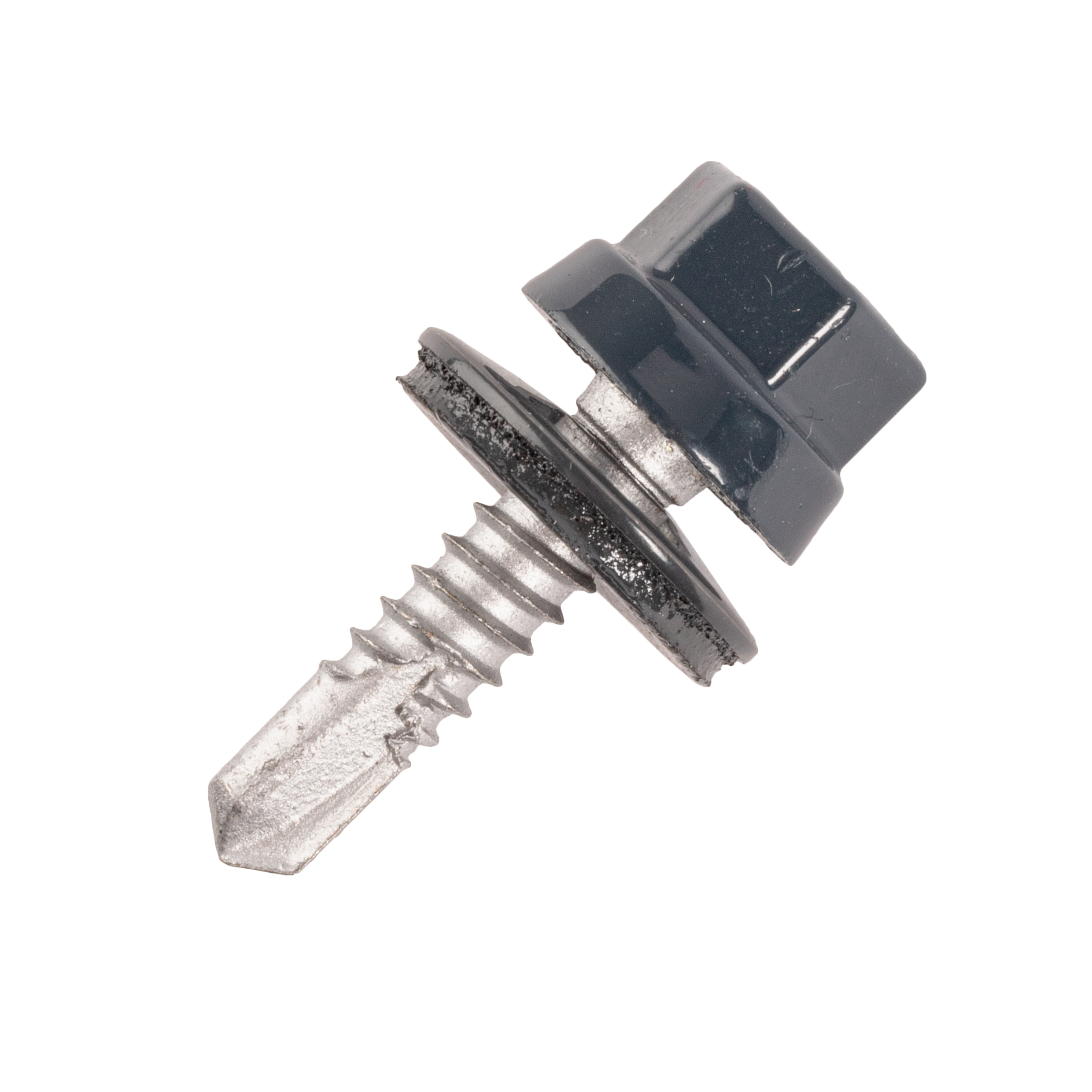 100 Vis bac acier - plage - support métal ZED - TH12-6,3x25mm - RAL5008 - SCELL-IT - ZTZR-63025-5008
