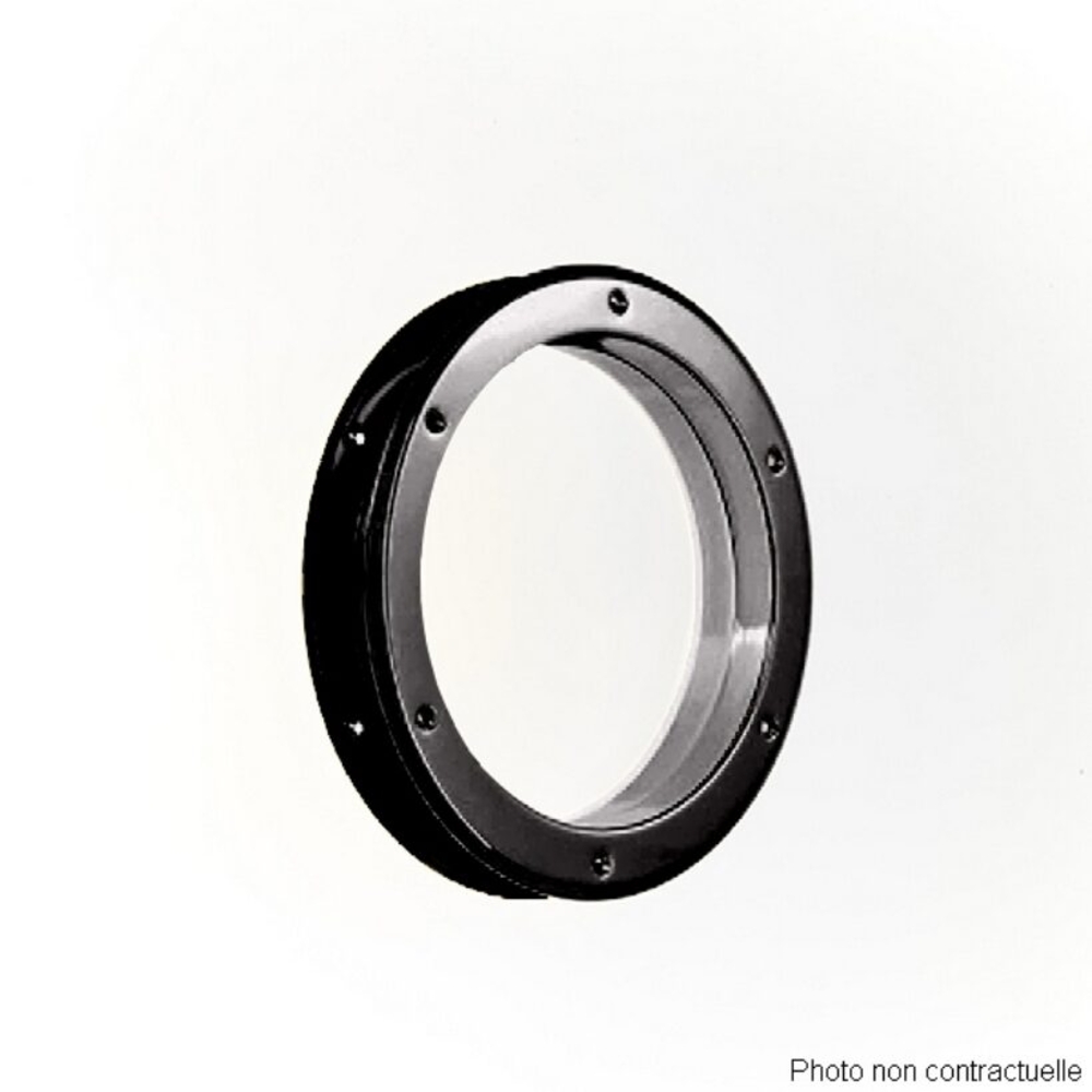 Hublot de porte rond Ø 26 cm métal noir  - MOTTEZ - B409S2METNO